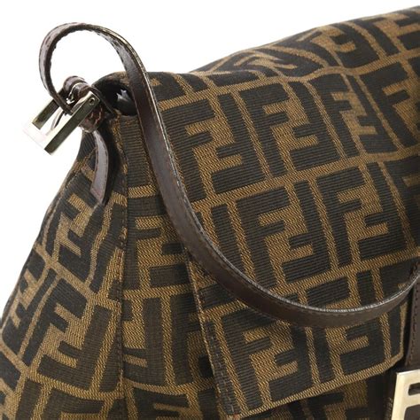 fendi zucca forever mama bag in black canvas|2000.